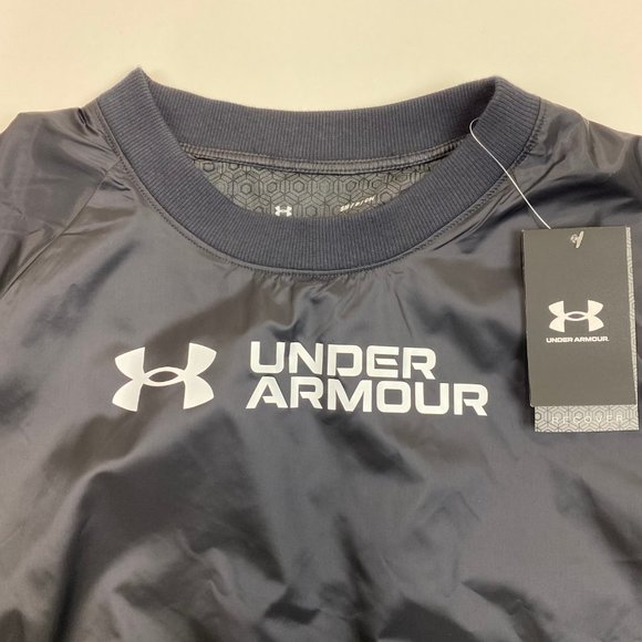 Under Armour Women's RUSH Woven Shine Crew Sweatshirt Small Black 1364012 Sample - Picture 3 of 8